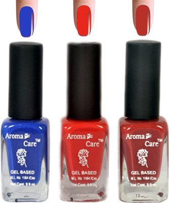 

Aroma Care Red+Blue Matte Nail Polish Combo 6-8-13 Multicolor,(Pack of 12)