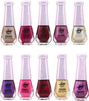 

Lady Fashion Wholesale Price Trendy Nail Polish 0303201714 Multicolor,(Pack of 10)