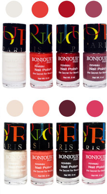 

Bonjour Paris Matte Nail Polish Combo 6-10 Multicolor,