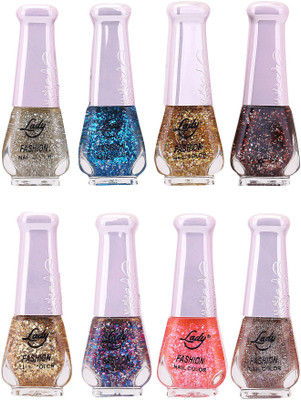 

Lady Fashion Trendy Nail Polish 21132 Multicolor,(Pack of 8)