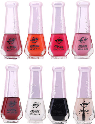 

Lady Fashion Trendy Nail Polish 21167 Multicolor,(Pack of 8)