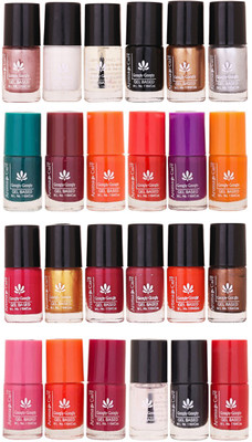 

Aroma Care MAB Multicolor 2 in 1 Color Cap Nail Polish Sets in Wholesale Rate ( Set No. 22) Green, Brown, Orange, Red, Purple, Pink, Peach, Orange, Mauve, Base Coat, Black, Red(Pack of 24)