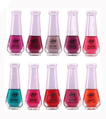 

Lady Fashion Wholesale Price Trendy Nail Polish 0303201745 Multicolor,(Pack of 10)