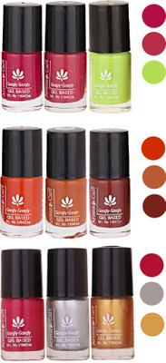 

Aroma Care Gel Based Nail Paint Set Of 9 Pcs Multicolor Set 47(Pack of 9)