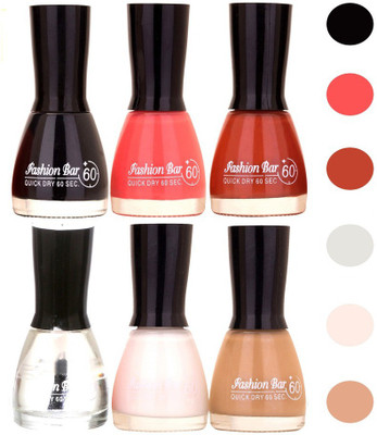 

Fashion Bar Unique Gel Nail Polish Combo (Pack of 6)456 Shade 026(Pack of 6)