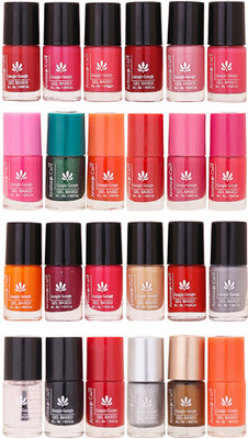 

Aroma Care MAB Multicolor 2 in 1 Color Cap Nail Polish Sets in Wholesale Rate ( Set No. 146) Light Pink, Green, Orange, Red, Nude, Peach, Base Coat, Black, Red, Silver, Golden, Orange(Pack of 24)