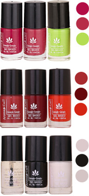 

Aroma Care Gel Based Nail Paint Set Of 9 Pcs Multicolor Set 64