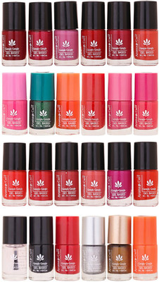 

Aroma Care MAB Multicolor 2 in 1 Color Cap Nail Polish Sets in Wholesale Rate ( Set No. 147) Light Pink, Green, Orange, Red, Nude, Peach, Base Coat, Black, Red, Silver, Golden, Orange(Pack of 24)