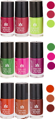 

Aroma Care Pack Of 9 Gel Based Nail Paint (28) Nude Magenta, Neon Magenta, Neon Pink, Green, Pink, Neon Magenta, Orange, Nude, Brown(Pack of 18)