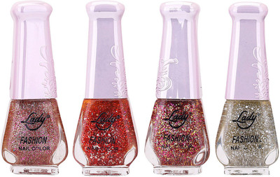 Lady Fashion Limited Edition MULTICOLOR Nail Polish Set 0201201742 Multicolor,(Pack of 4)