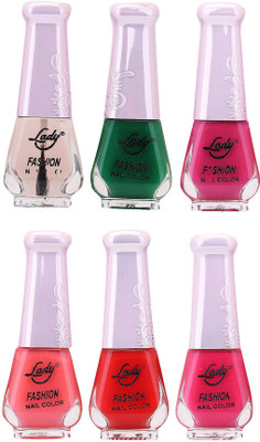 

Lady Fashion Juicy Nail Polish 2612201620 Multicolor,(Pack of 6)