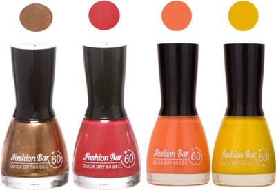 

Fashion Bar New Multicolor Nail Polish Combo 108 Multicolor,(Pack of 4)