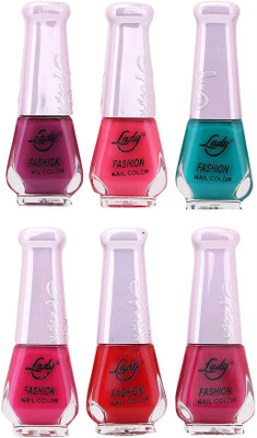 

Lady Fashion Juicy Nail Polish 2612201606 Multicolor,(Pack of 6)