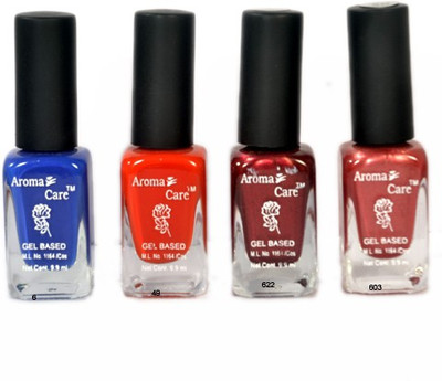 

Aroma Care Ar St 10 Nail Polish Set Blue, Red, Mehroon, Pitch(Pack of 4)