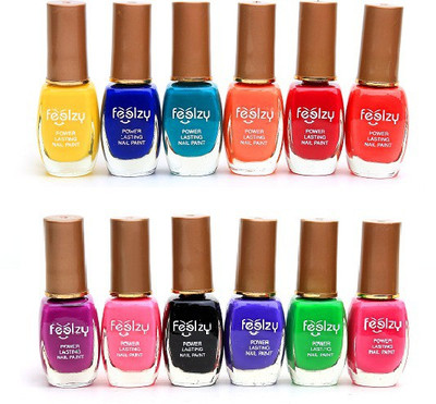 

Foolzy Pack of 12 Neon Nail Polish Paint 12 Neon Shades(Pack of 12)