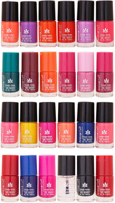 

Aroma Care MAB Multicolor 2 in 1 Color Cap Nail Polish Sets in Wholesale Rate ( Set No. 40) Green, Brown, Orange, Pink, Peach, Pink, Yellow, Blue, Magenta, Base Coat, Black, Red(Pack of 24)