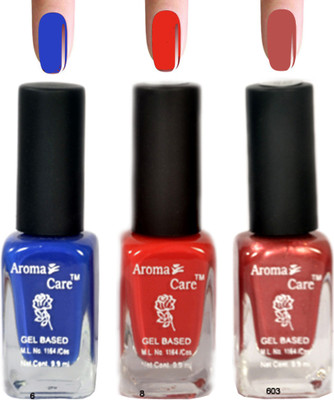 

Aroma Care Blue+Red Matte Nail Polish Combo 6-8-603 Multicolor,(Pack of 12)