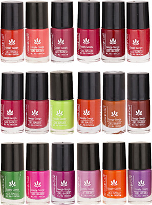 

Aroma Care Pack Of 18 Gel Based Nail Paint (11) Orange, Pink, Magenta, Green, Brown, Purple, Blue, Yellow(Pack of 18)
