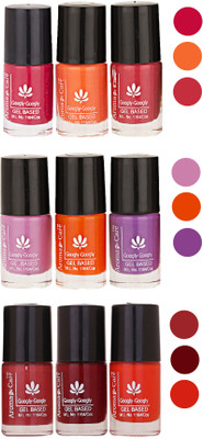 

Aroma Care Gel Based Nail Paint Set Of 9 Pcs Multicolor Set 79