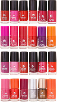 

Aroma Care MAB Multicolor 2 in 1 Color Cap Nail Polish Sets in Wholesale Rate ( Set No. 67) Pink, Purple, Red, Red, Purple, Pink, Peach, Orange, Mauve, Silver, Golden, Orange(Pack of 24)