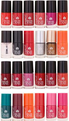 

Aroma Care MAB Multicolor 2 in 1 Color Cap Nail Polish Sets in Wholesale Rate ( Set No. 63) Green, Brown, Orange, Red, Nude, Peach, Base Coat, Black, Red, Silver, Golden, Orange(Pack of 24)