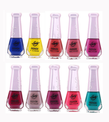 

Lady Fashion Wholesale Price Trendy Nail Polish 0303201768 Multicolor,(Pack of 10)