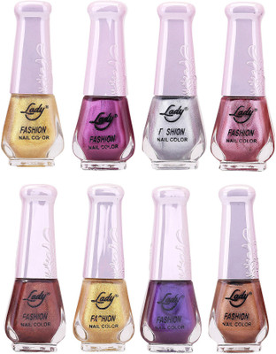 

Lady Fashion Trendy Nail Polish 21117 Multicolor,(Pack of 8)