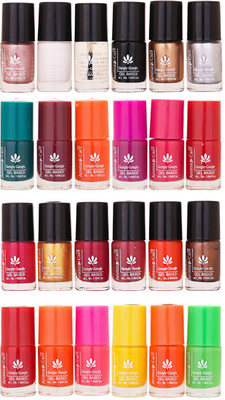 

Aroma Care MAB Multicolor 2 in 1 Color Cap Nail Polish Sets in Wholesale Rate ( Set No. 15) Green, Brown, Orange, Pink, Purple, Red, Red, Orange, Pink, Yellow, Orange, Neon Green(Pack of 12)