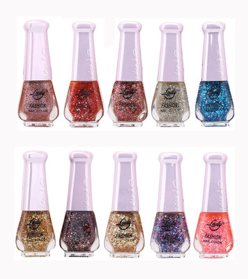 

Lady Fashion Wholesale Price Trendy Nail Polish 0303201742 Multicolor,(Pack of 10)