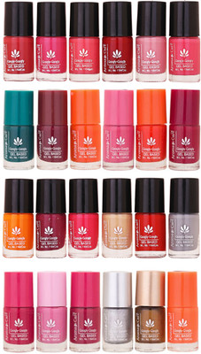 

Aroma Care MAB Multicolor 2 in 1 Color Cap Nail Polish Sets in Wholesale Rate ( Set No. 34) Green, Brown, Orange, Peach, Orange, Mauve, Pink, Peach, Pink, Silver, Golden, Orange(Pack of 24)