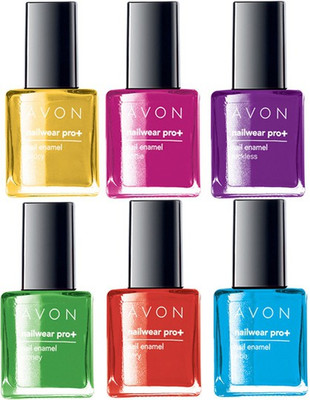 

Avon Nailwear Pro+ Nail Enamel (set of 6 of 8 ml each) saucy, hottie, fiery, vibe, money, reckless