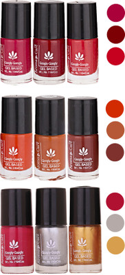 

Aroma Care Gel Based Nail Paint Set Of 9 Pcs Multicolor Set 113(Pack of 9)
