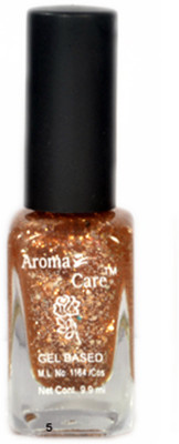 

Aroma Care Flat Brush Premium Glitter Quality Nail Polish 003 Golden(Pack of 12)