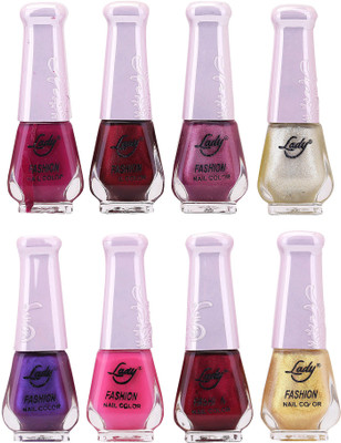 

Lady Fashion Trendy Nail Polish 21127 Multicolor,(Pack of 8)