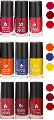 

Aroma Care Gel Based Nail Paint Set Of 9 Pcs Multicolor Set 122(Pack of 9)