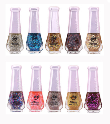 

Lady Fashion Wholesale Price Trendy Nail Polish 0303201720 Multicolor,(Pack of 10)