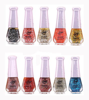 

Lady Fashion Wholesale Price Trendy Nail Polish 0303201737 Multicolor,(Pack of 10)