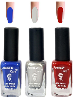 

Aroma Care Silver+Red Matte Nail Polish Combo 6-10-549 Multicolor,(Pack of 12)