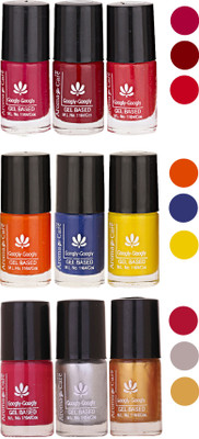 

Aroma Care Gel Based Nail Paint Set Of 9 Pcs Multicolor Set 121(Pack of 9)