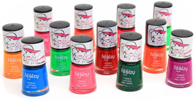 

Foolzy Pack of 12 Disco Nail Polish Paint 12 Disco Shades(Pack of 12)