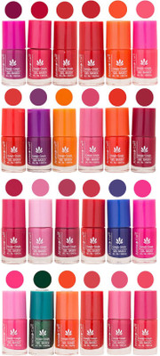 

Aroma Care Blue Nail Polish Combo 1706201640 Pink, Purple, Orange, Red, Peach, Mauve, Pink, Blue, Magenta, Light Pink, Nude(Pack of 24)