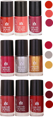 

Aroma Care Gel Based Nail Paint Set Of 9 Pcs Multicolor Set 29(Pack of 9)