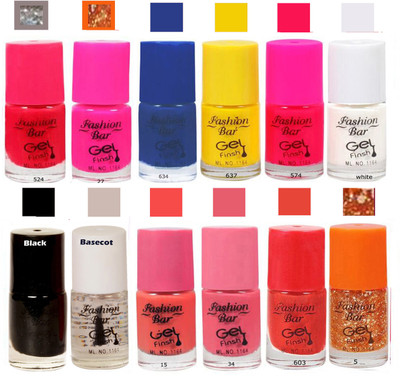 

Fashion Bar Golden Jari Nail PolishCombo pack of 12 Golden(Pack of 12)