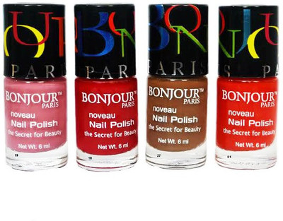 

Bonjour Paris Round Nail Polish Set 8 Multi Color