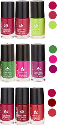 

Aroma Care Pack Of 9 Gel Based Nail Paint (27) Nude Magenta, Neon Magenta, Neon Pink, Green, Pink, Neon Magenta, Nude, Brown, Nude Orange(Pack of 9)