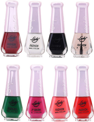 

Lady Fashion Trendy Nail Polish 21171 Multicolor,(Pack of 8)