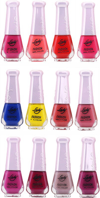 

Lady Fashion Nail Polish Wholesale Pack 2212201613 Multicolor,(Pack of 12)