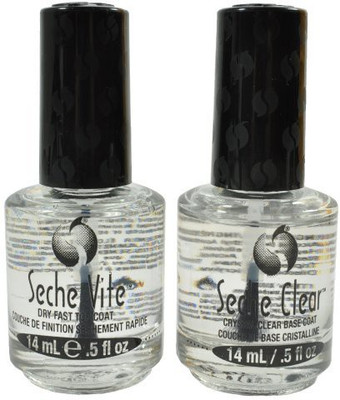 

Seche Vite Dry Fast Top Coat/ Clear Crystal Clear Base Coat Duo Misc Clear(Pack of 2)