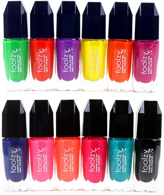 

Foolzy Set of 12 Nail Polish Multicolor DM-12-1(Pack of 12)