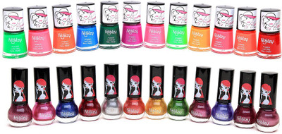 

Foolzy Pack of 24 Quickdry Nail Polish Paints 24 Quickdry Nail Paints(Pack of 24)